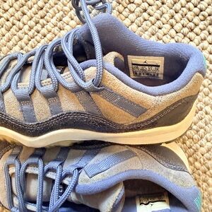 Kids Blue and Tan Sneakers